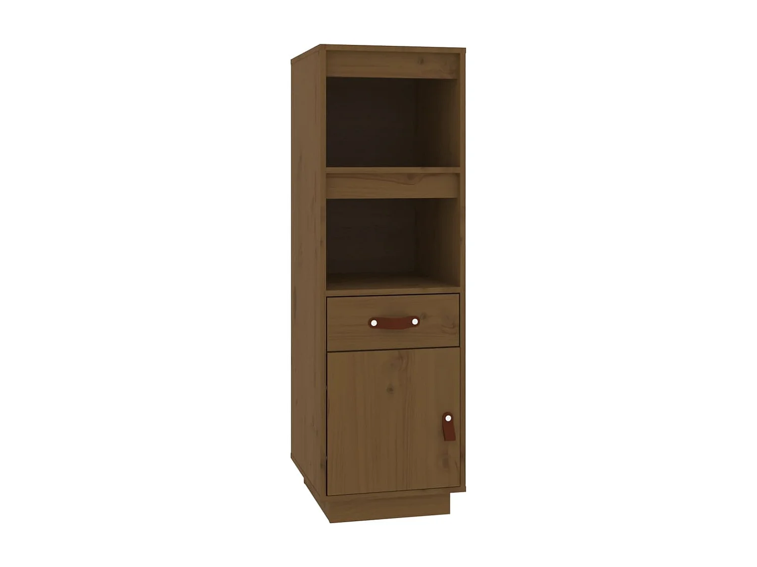 Hoge kast 34x40x108,5 cm massief grenenhout honingbruin