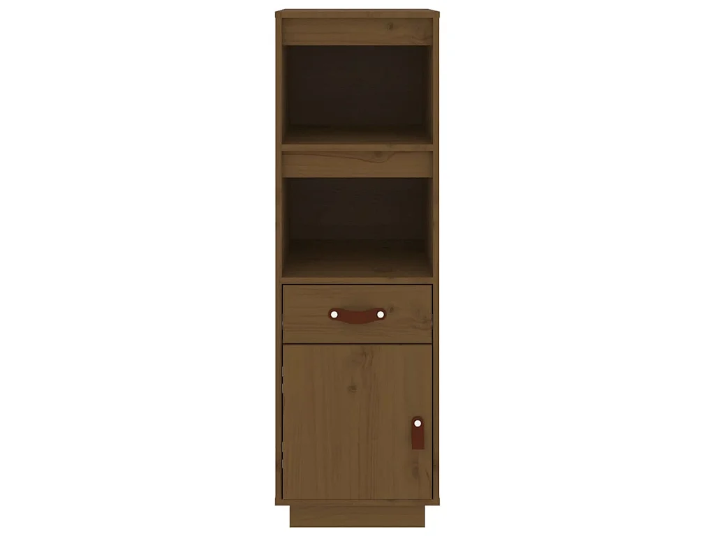 Buffet haut Marron miel 34x40x108,5 cm Bois massif de pin