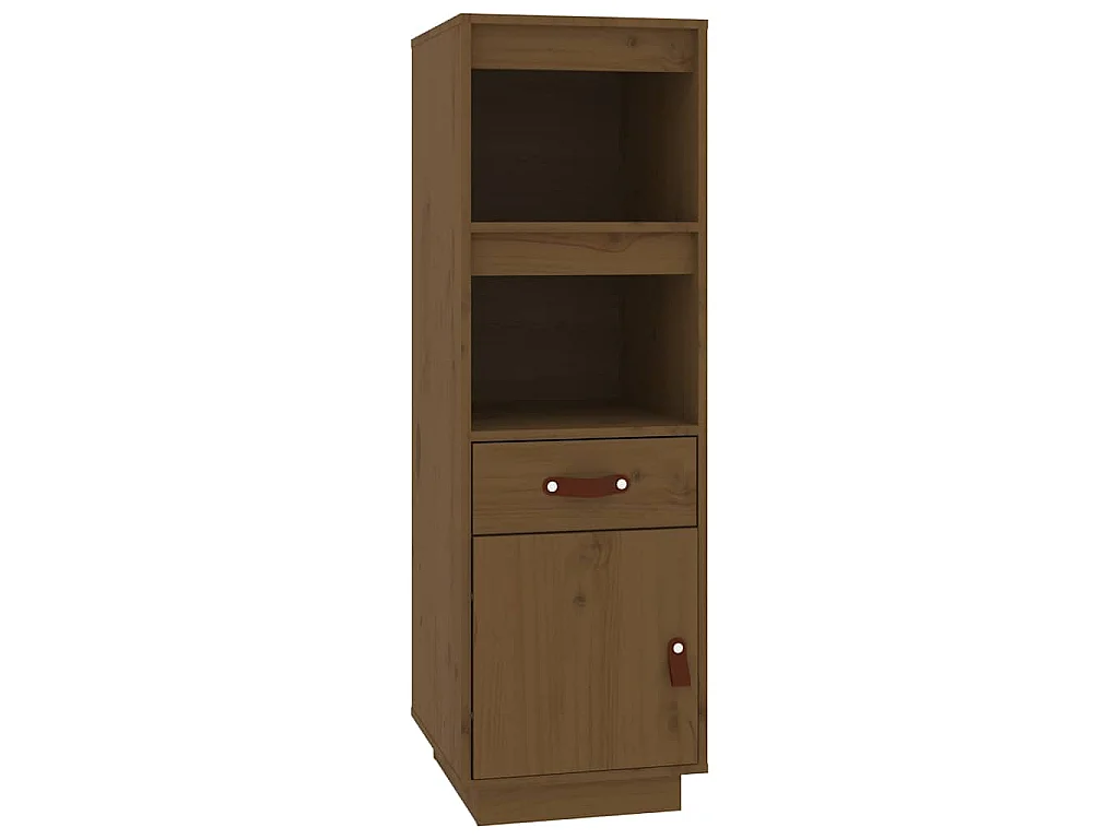 Buffet haut Marron miel 34x40x108,5 cm Bois massif de pin