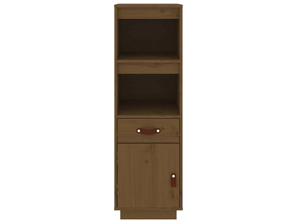 Buffet haut Marron miel 34x40x108,5 cm Bois massif de pin