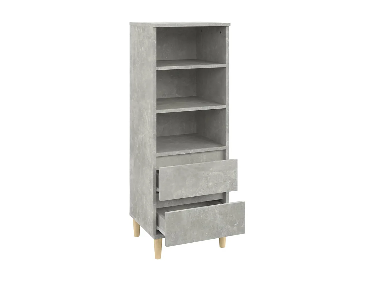 Buffet haut Gris béton 40x36x110 cm Bois d'ingénierie