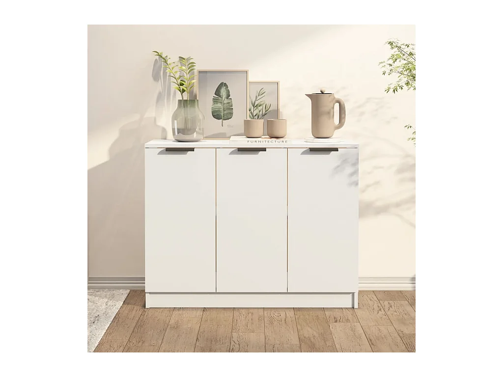 Dressoir 90,5x30x70 cm bewerkt hout wit