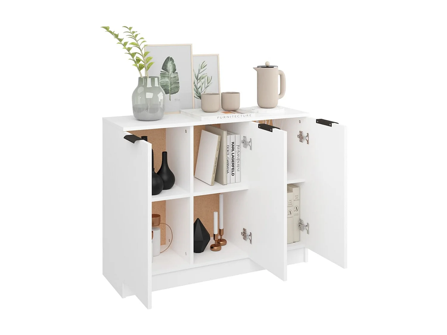 Sideboard Weiß 90,5x30x70 cm Holzwerkstoff