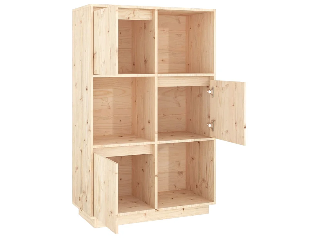 Buffet haut 74x35x117 cm Bois massif de pin