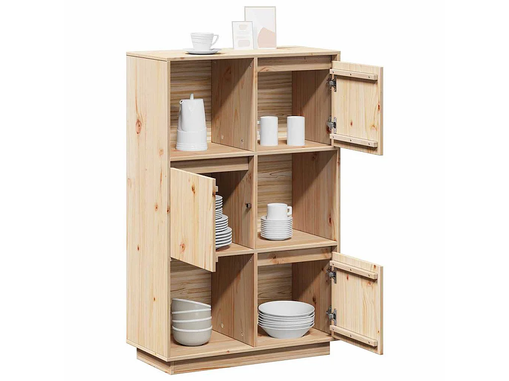 Hoge kast 38x35x117 cm massief grenenhout