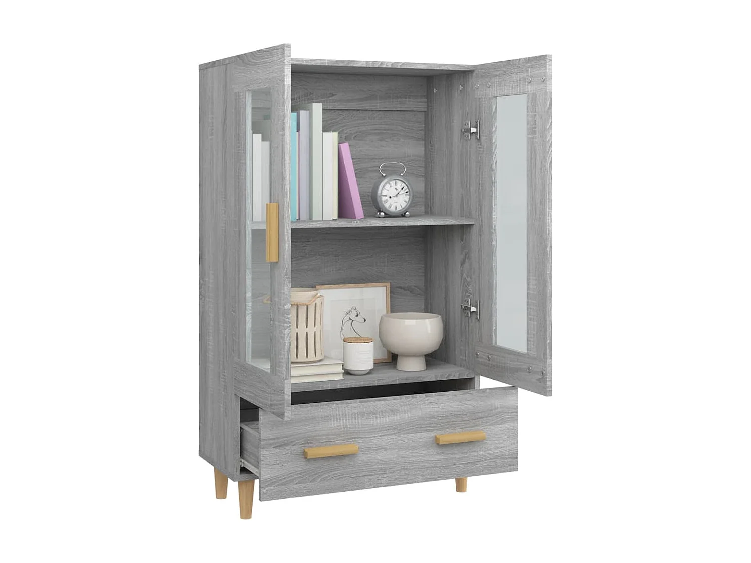 Buffet Sonoma gris 70x31x115 cm Bois d'ingénierie