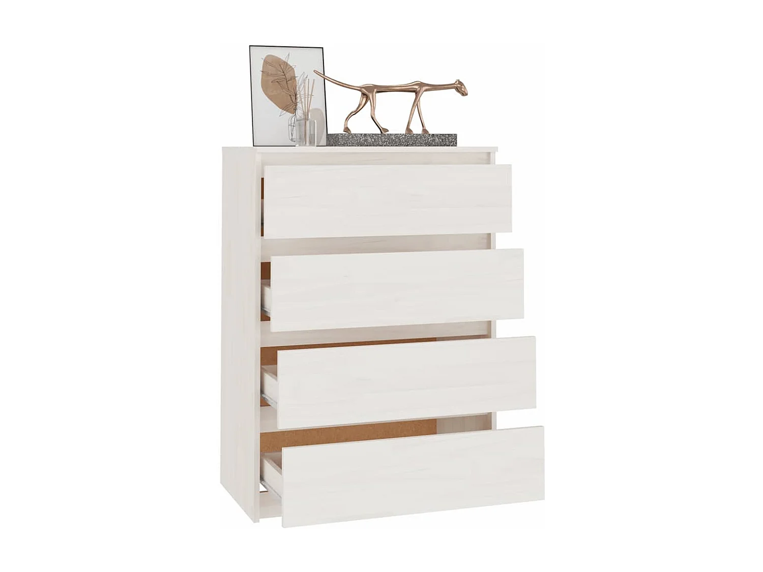 Armoire d'appoint Blanc 60x36x84 cm Bois de pin massif