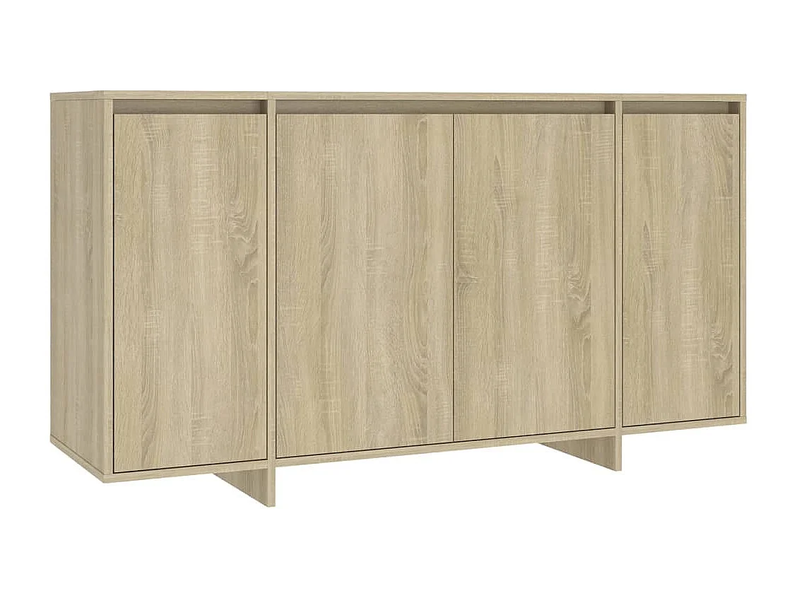 Buffet chêne sonoma 135x41x75 cm bois d'ingénierie