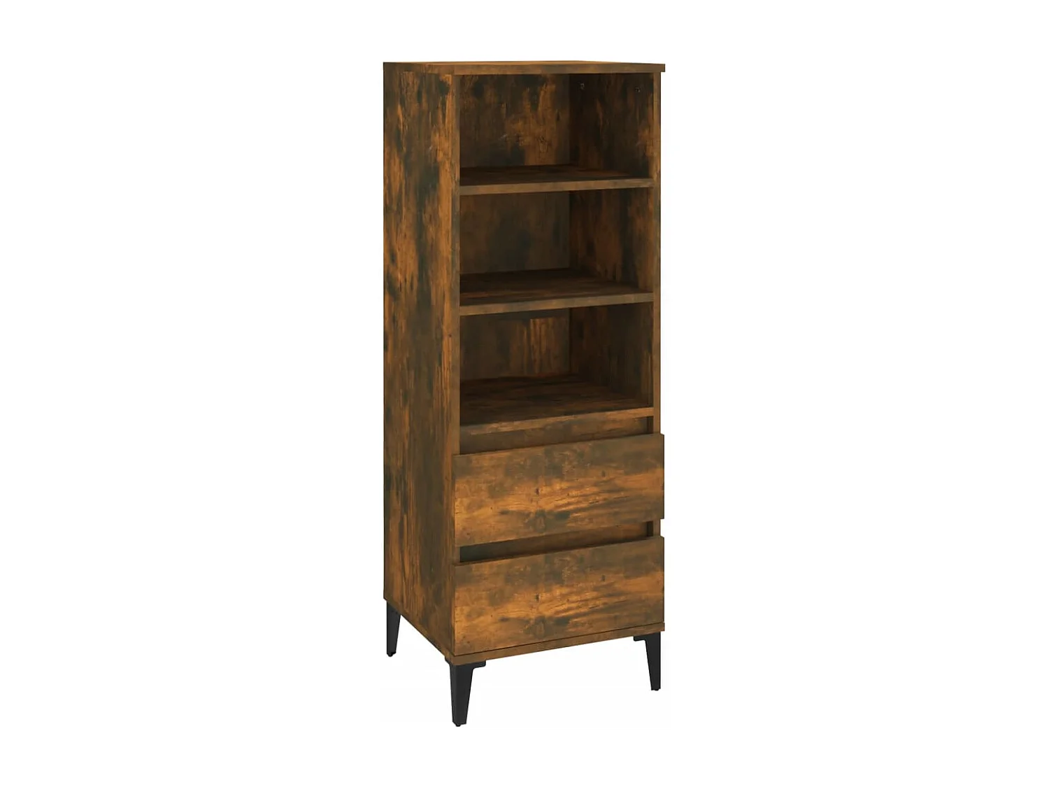 Buffet haut Chêne fumé 40x36x110 cm Bois d'ingénierie