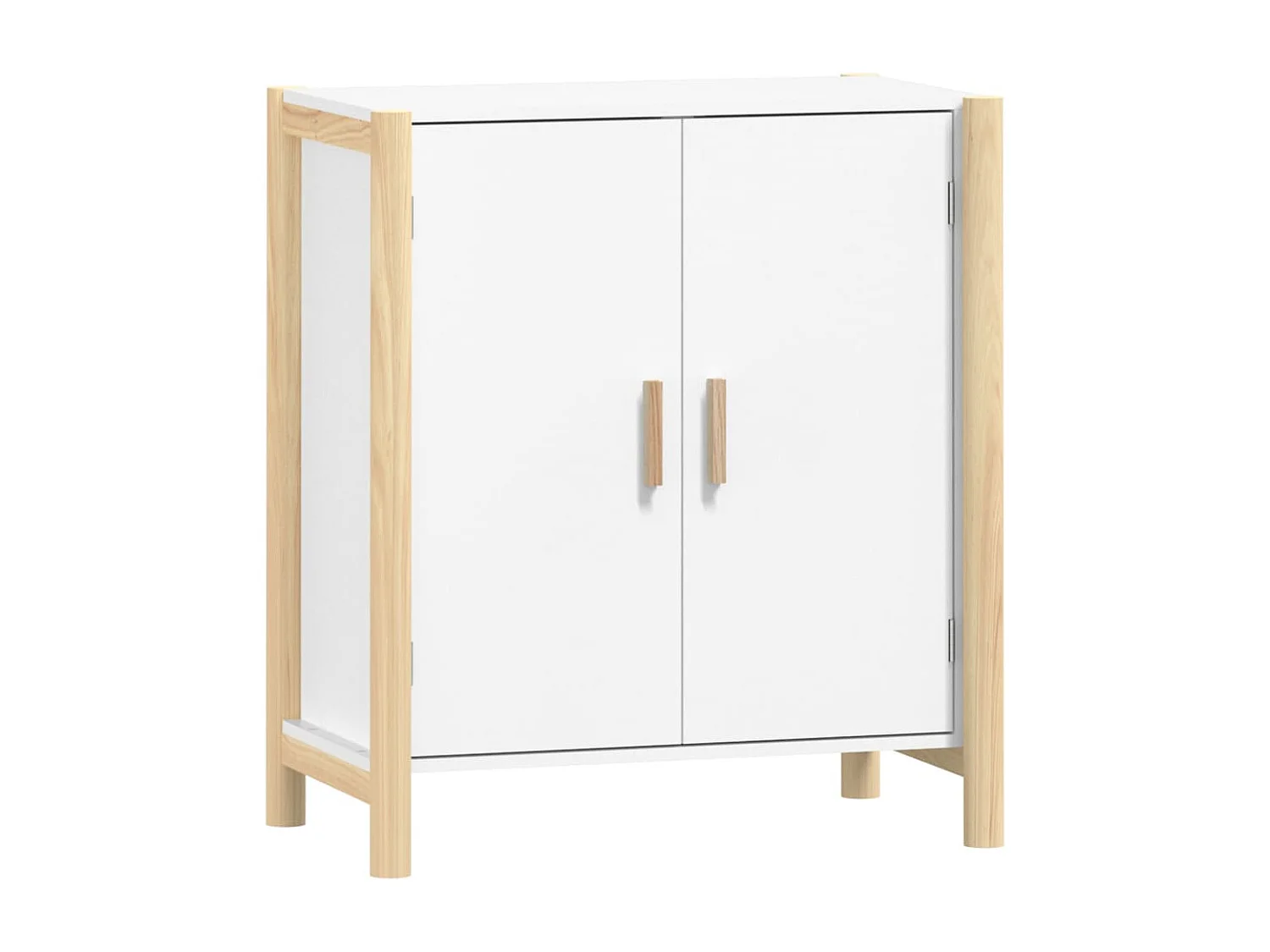 Credenza Bianca 62x38x70 cm in Legno Multistrato
