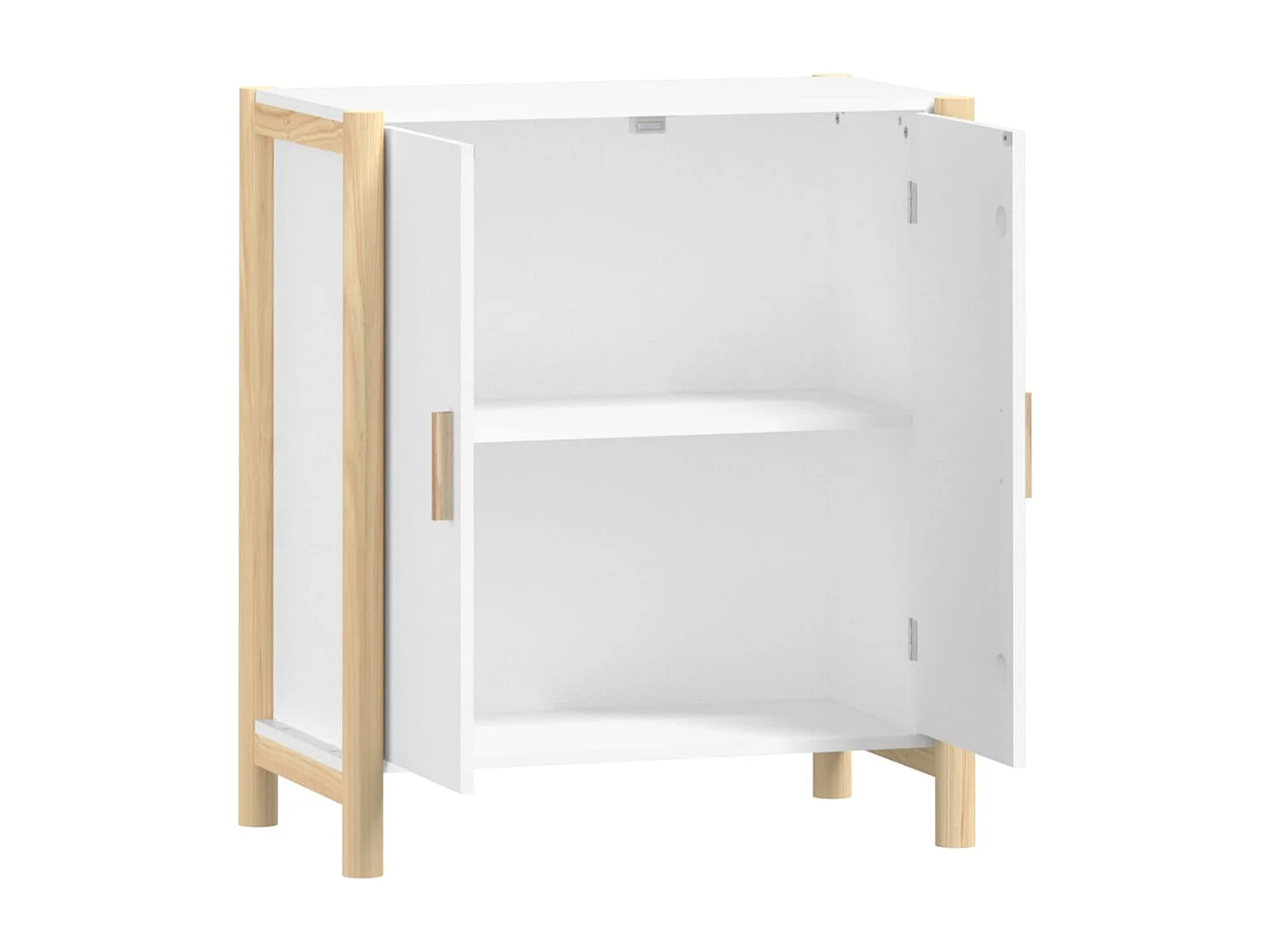 Dressoir 62x38x70 cm bewerkt hout wit