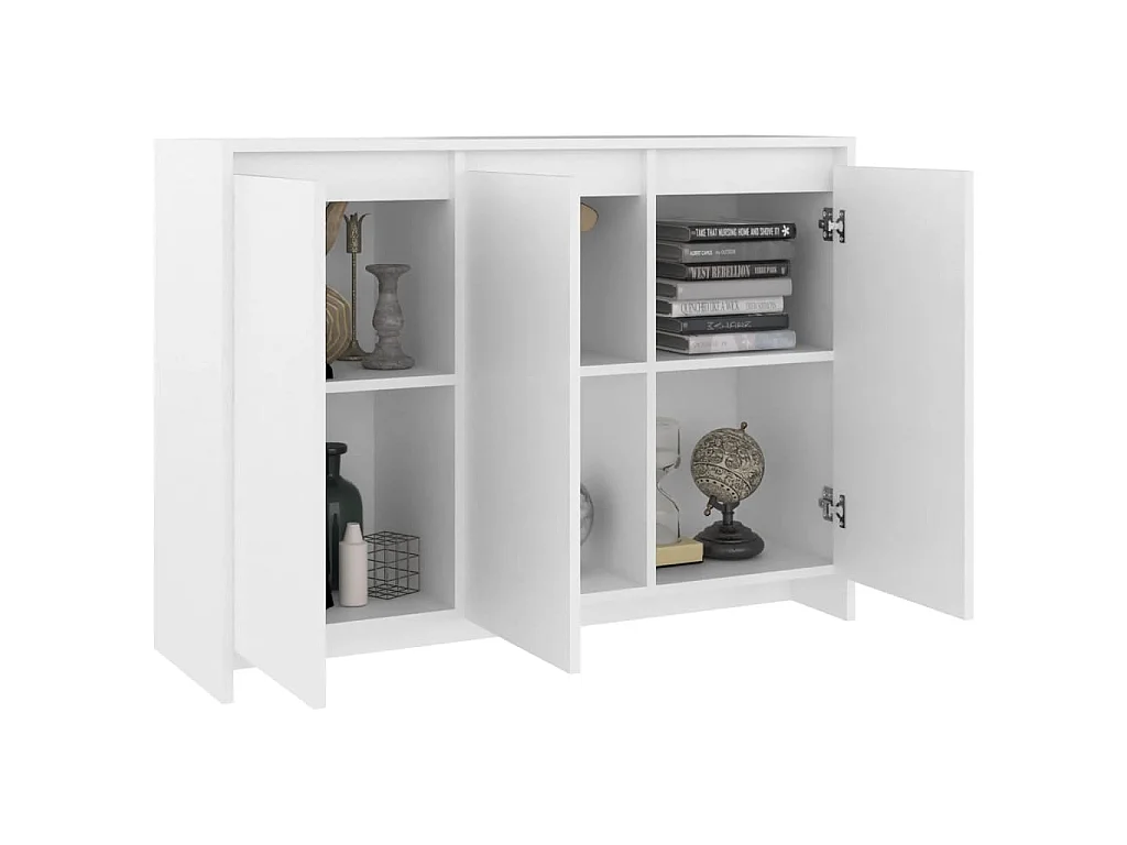 Sideboard Weiß 102x33x75 cm Holzwerkstoff