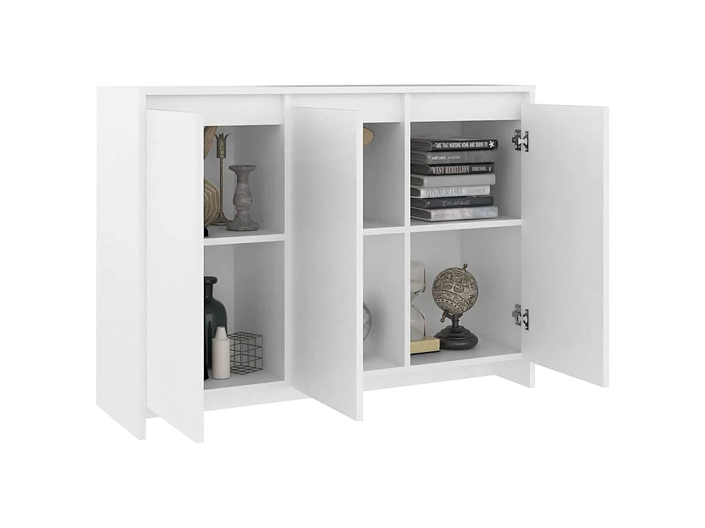 Sideboard Weiß 102x33x75 cm Holzwerkstoff