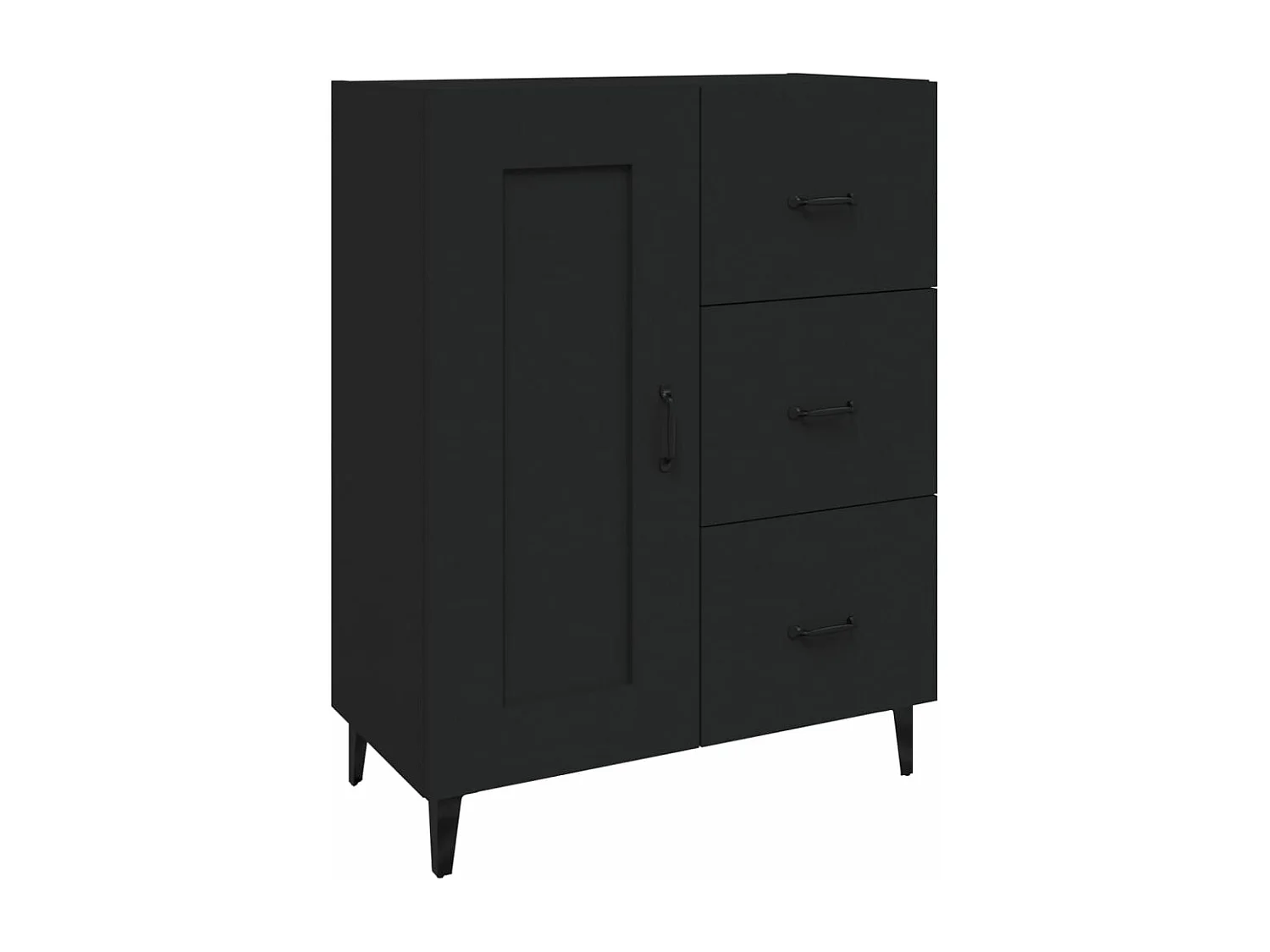 Sideboard Schwarz 69,5x34x90 cm Holzwerkstoff