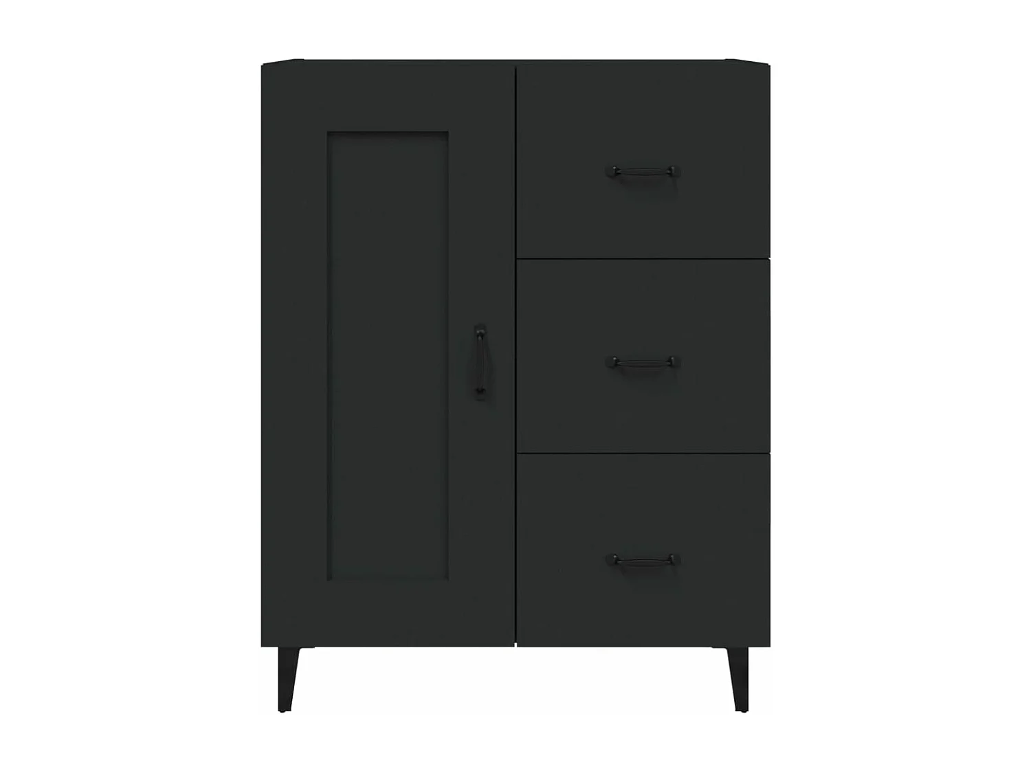 Sideboard Schwarz 69,5x34x90 cm Holzwerkstoff