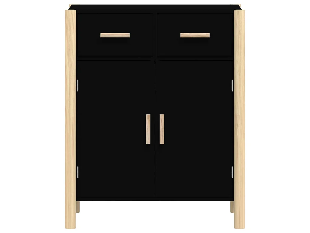 Buffet Noir 62x38x75 cm Bois d'ingénierie
