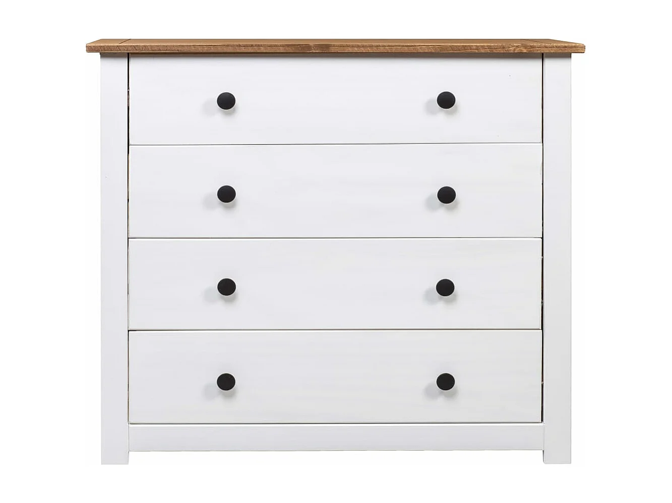 Móvel lateral 80x40x73 cm pinho Panama branco