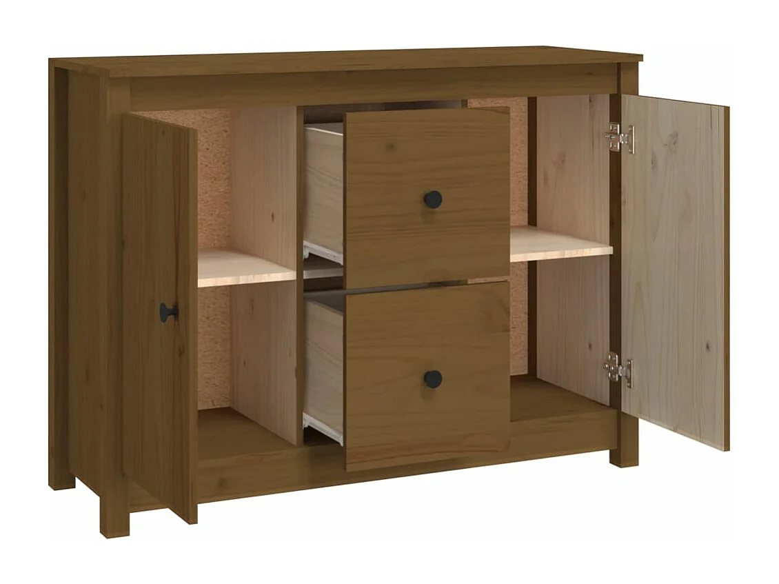 Credenza ambra 100x35x74 cm in Legno Massello di Pino