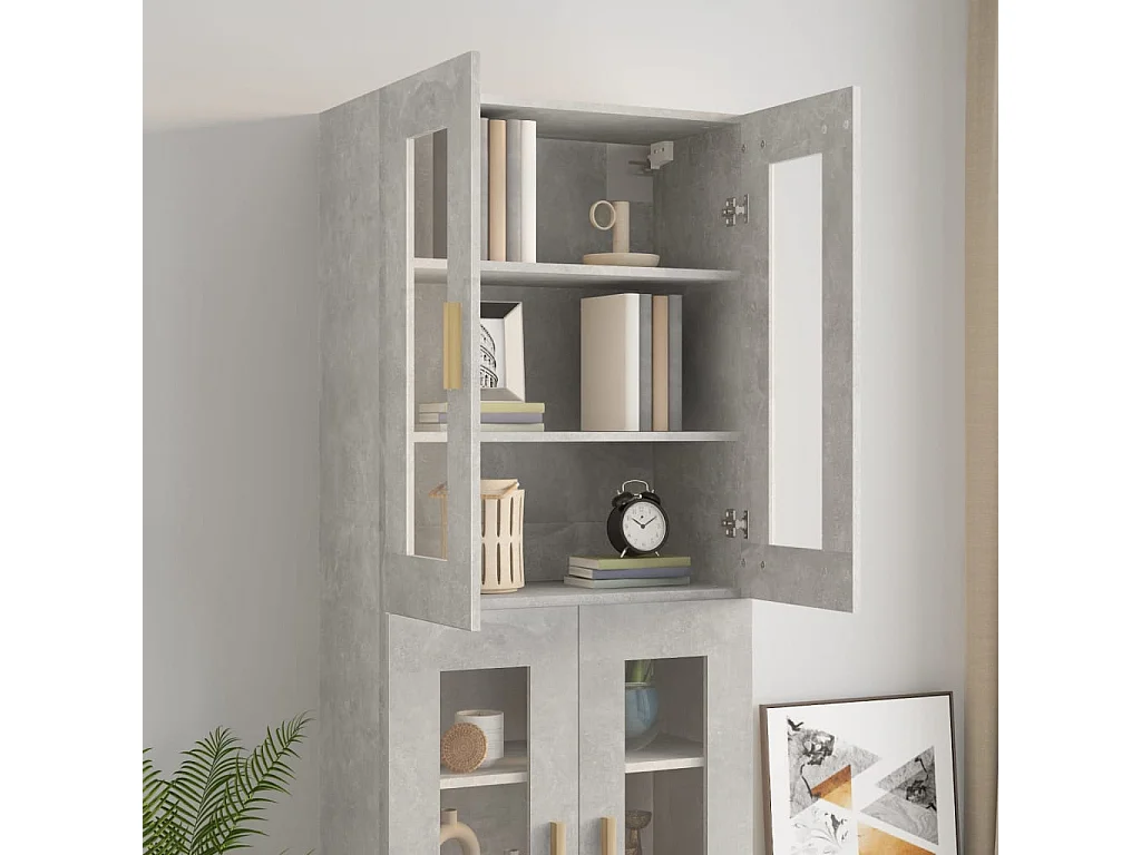 Hängeschrank Betongrau 69,5x34x90 cm