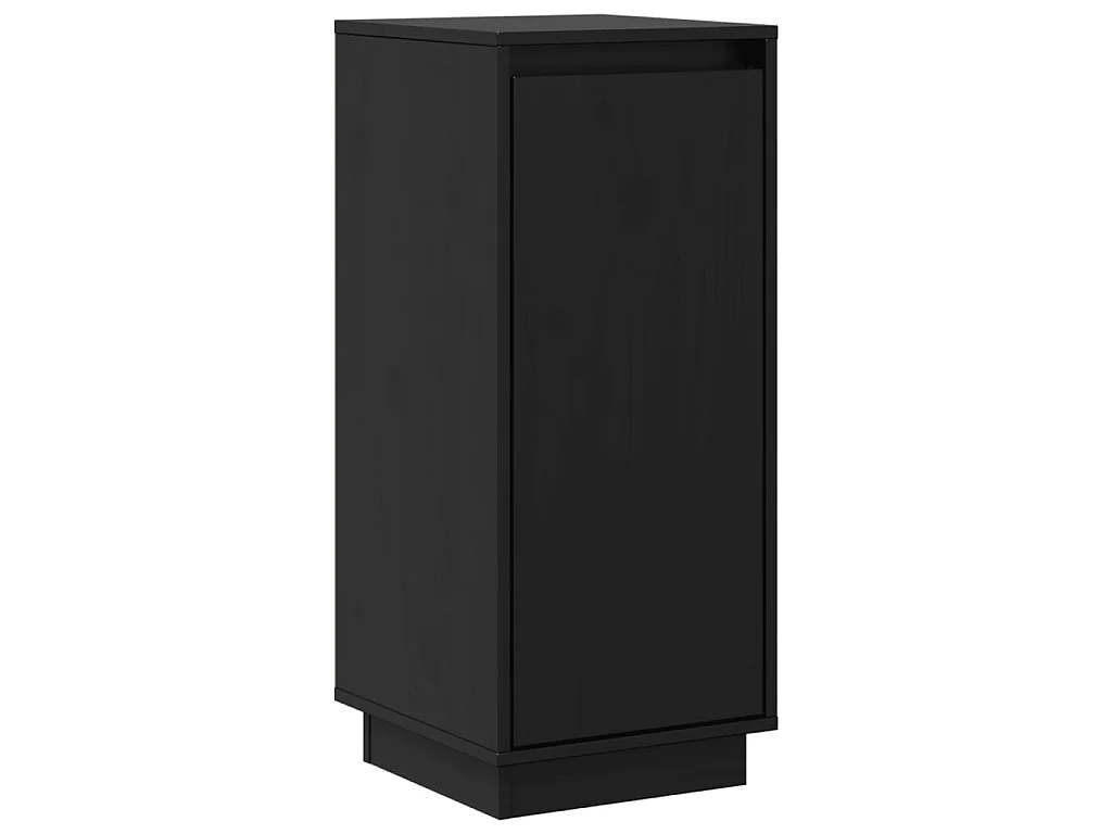 Sideboards 2 Stk. Schwarz 31,5x34x75 cm Massivholz Kiefer