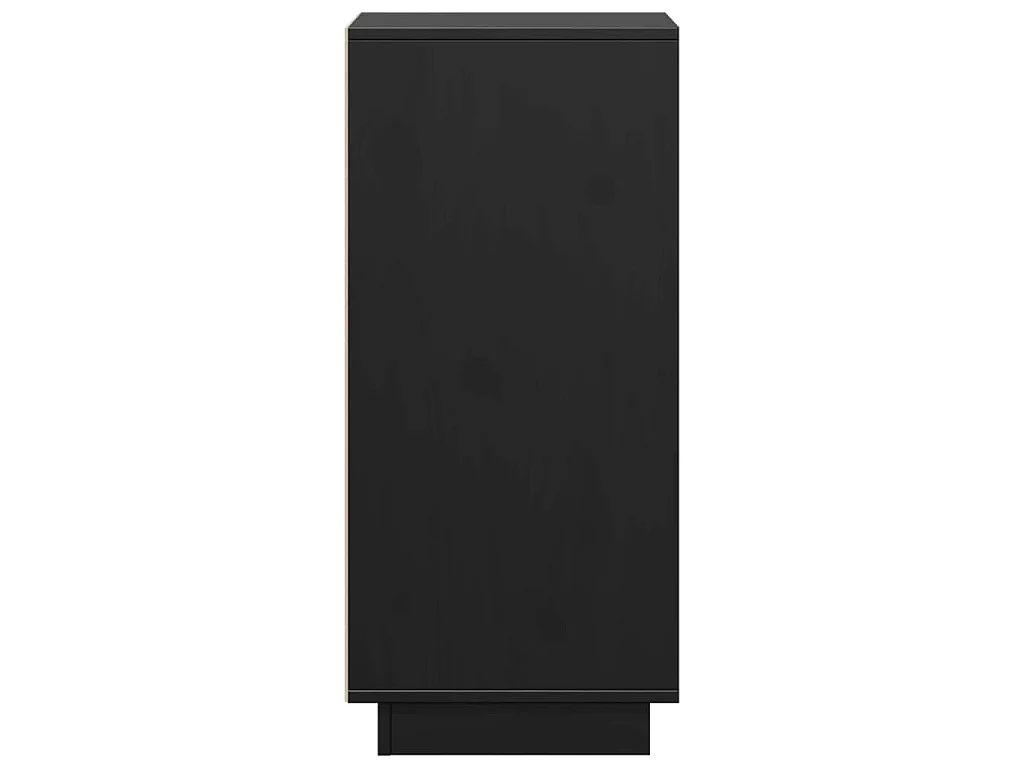 Sideboards 2 Stk. Schwarz 31,5x34x75 cm Massivholz Kiefer