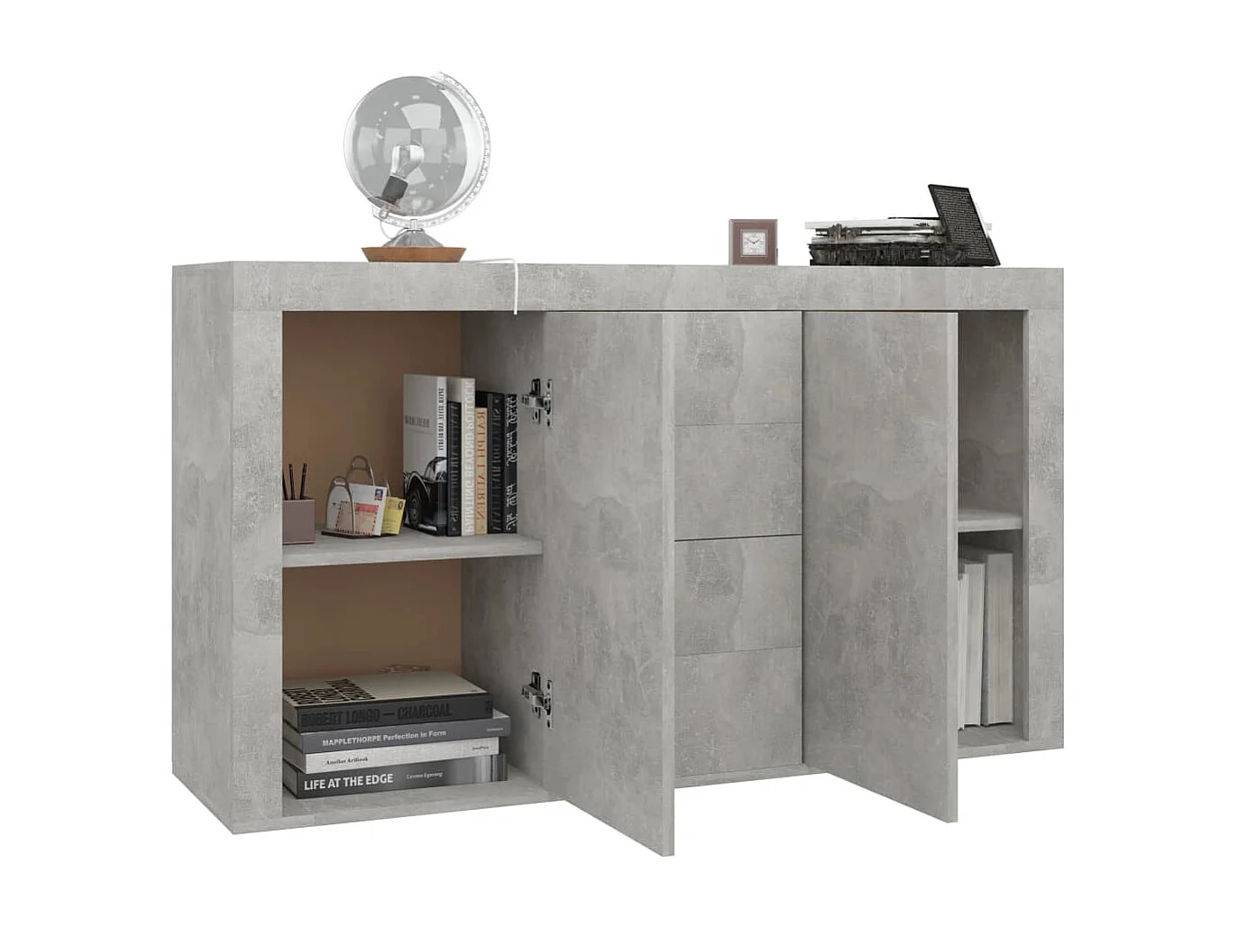 Aparador 120x36x69 cm derivados de madeira cinzento cimento