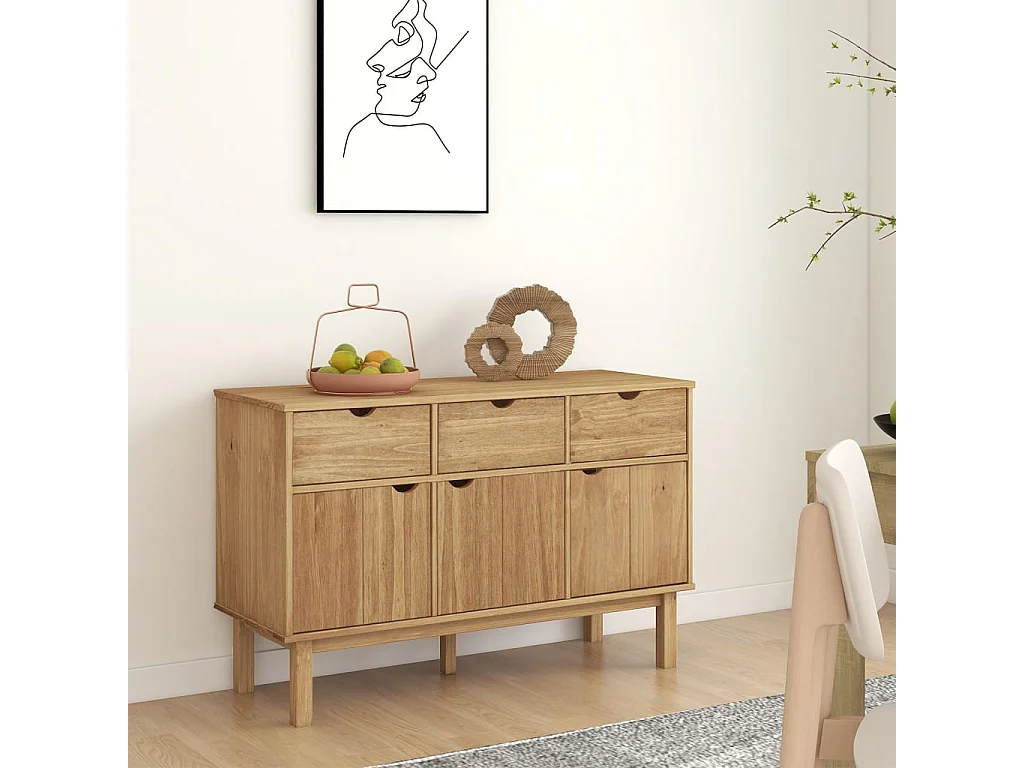 Sideboard OTTA 114x43x73,5 cm Massivholz Kiefer