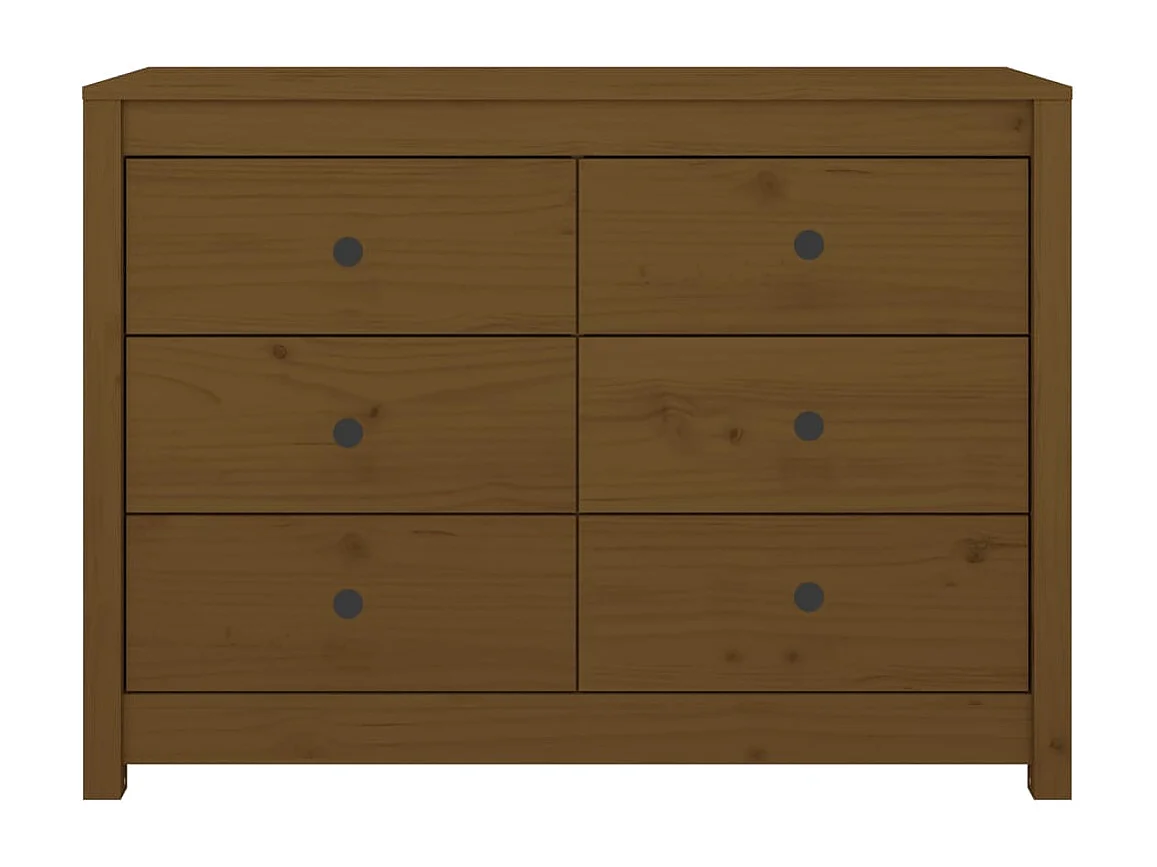 Armoire latérale Marron Miel 100x40x72 cm Bois de pin massif