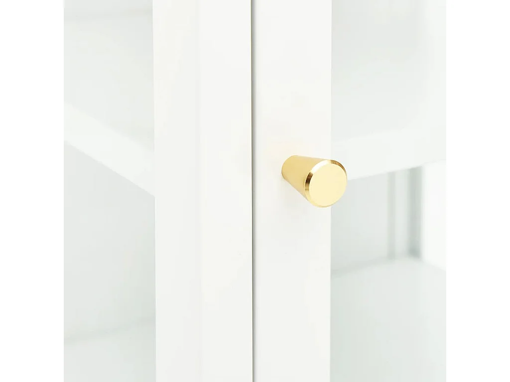 Dressoir 38x35x70 cm metaal en glas