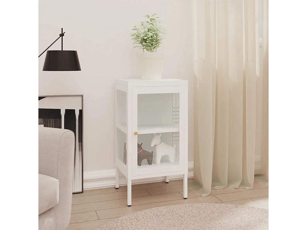 Buffet 38x35x70 cm Métal et verre