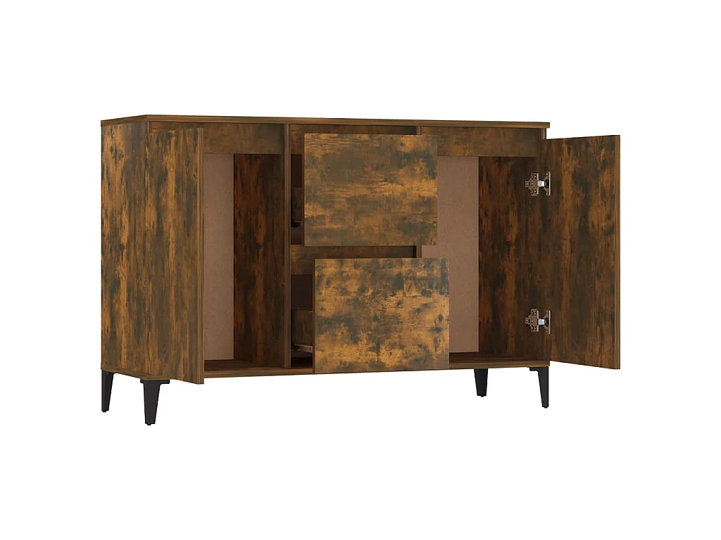 Buffet Chêne fumé 102x35x70 cm Bois d'ingénierie
