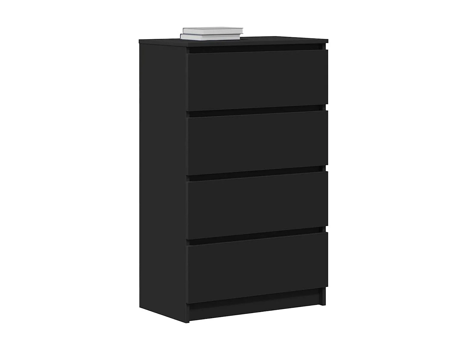 Dressoir 60x35x98,5 cm bewerkt hout zwart