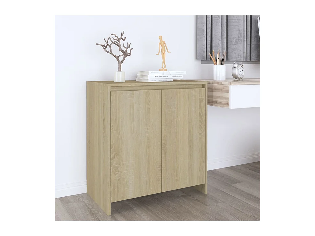 Dressoir 70x41x75 cm bewerkt hout sonoma eikenkleurig