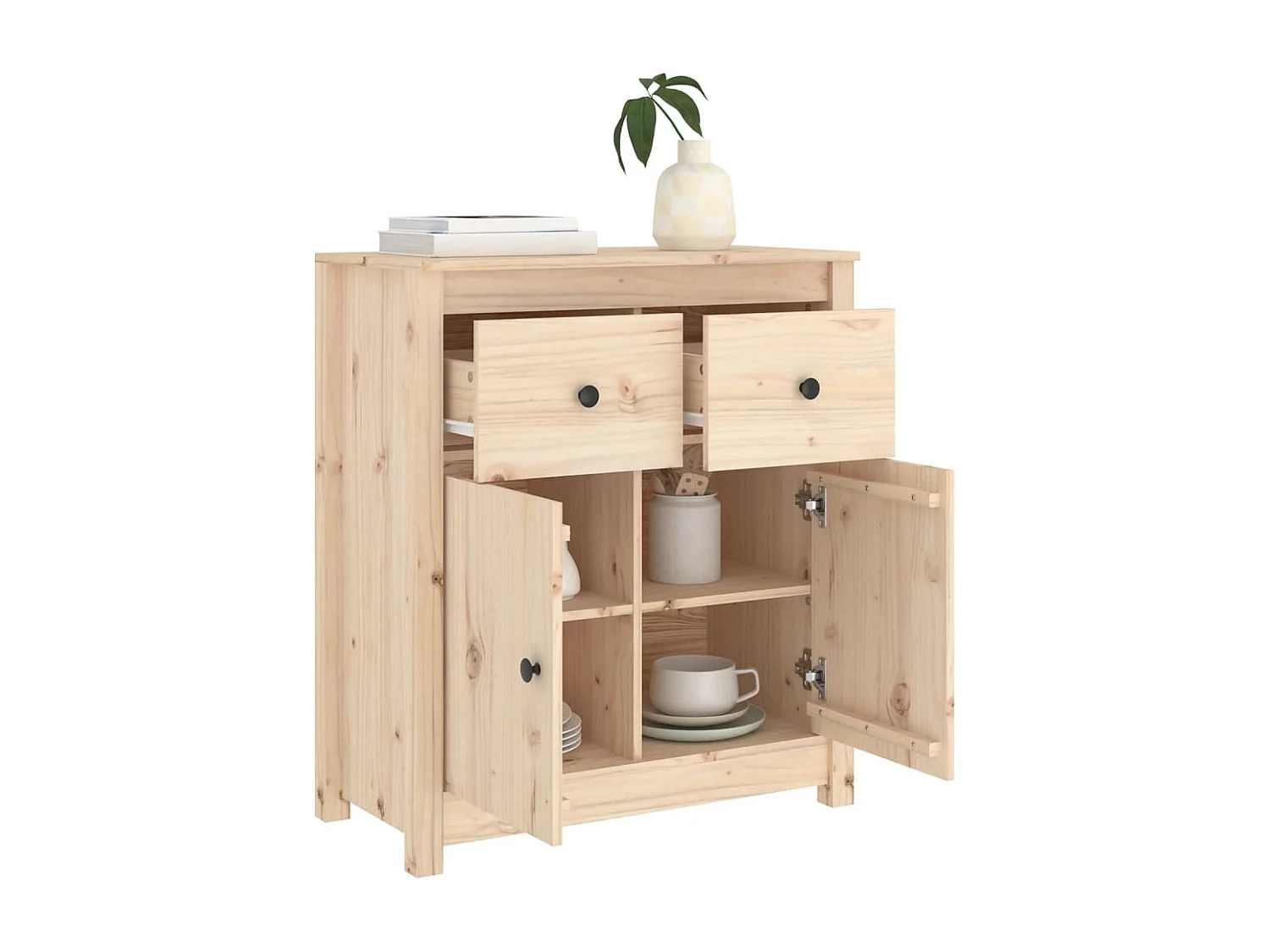 Dressoir 70x35x80 cm massief grenenhout