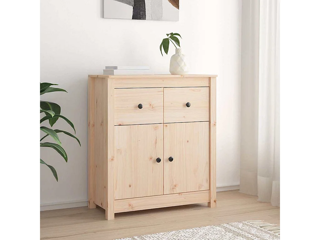 Dressoir 70x35x80 cm massief grenenhout
