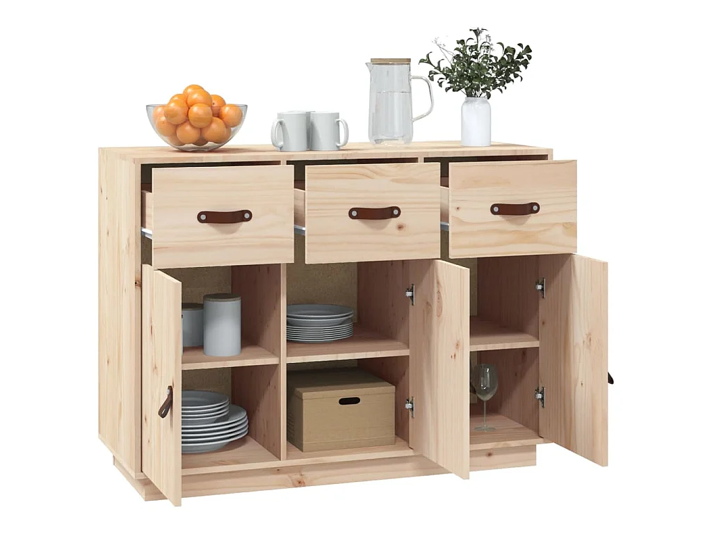 Credenza 100x40x75 cm in Legno Massello di Pino