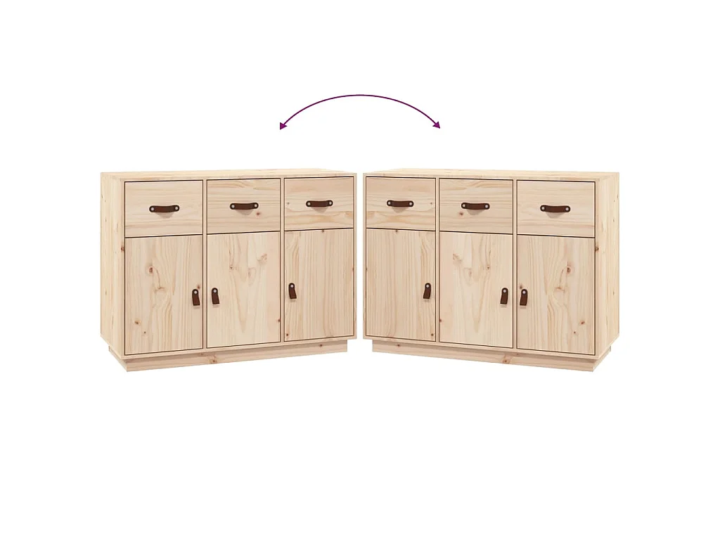 Credenza 100x40x75 cm in Legno Massello di Pino