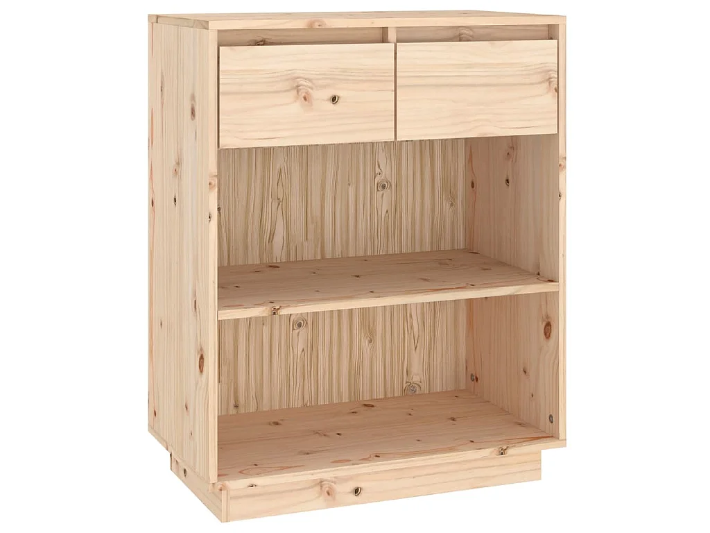 Wandkast 60x34x75 cm massief grenenhout