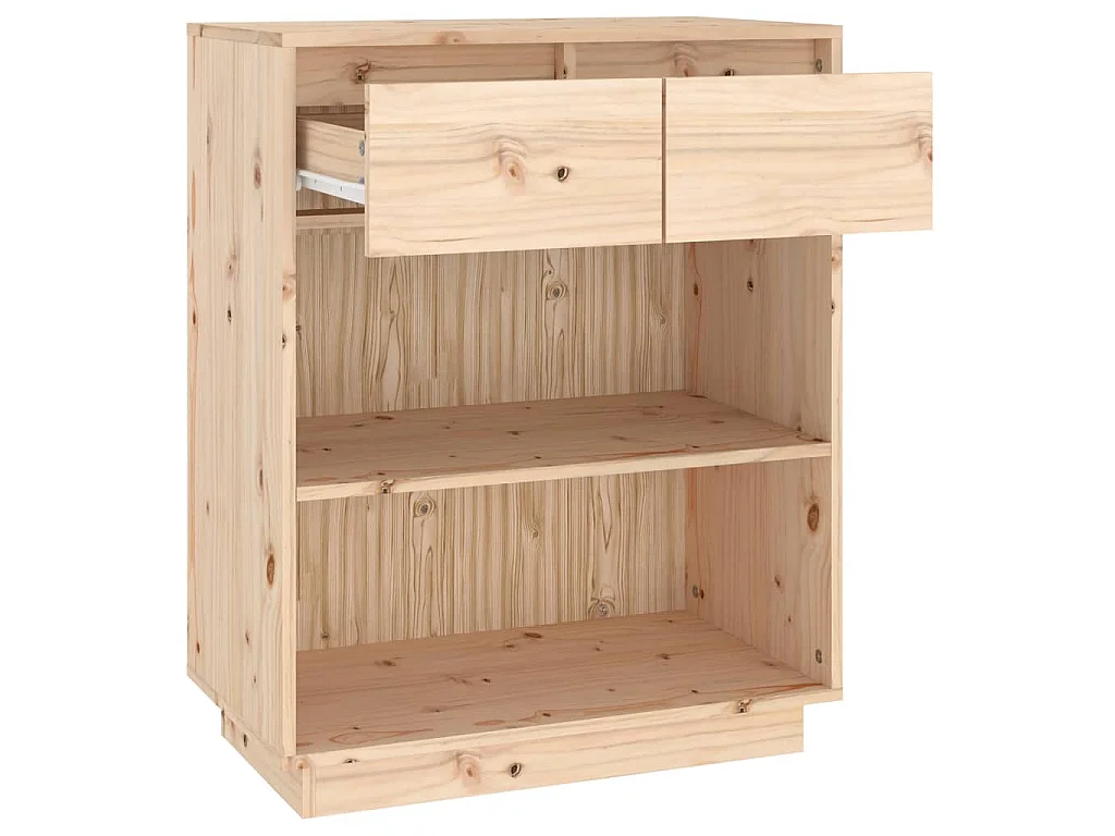 Wandkast 60x34x75 cm massief grenenhout