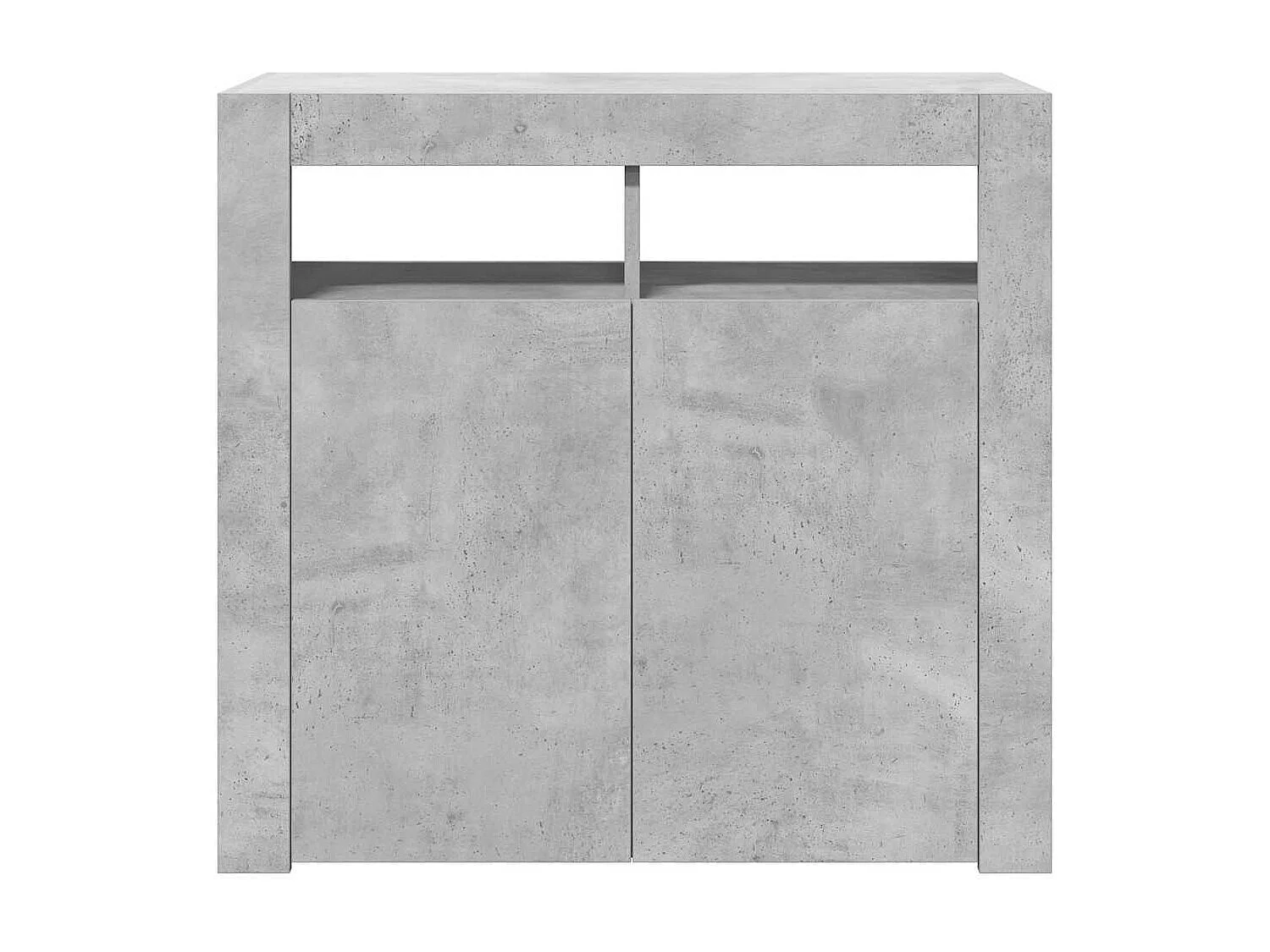 Buffet avec lumières LED gris béton 80x35x75 cm