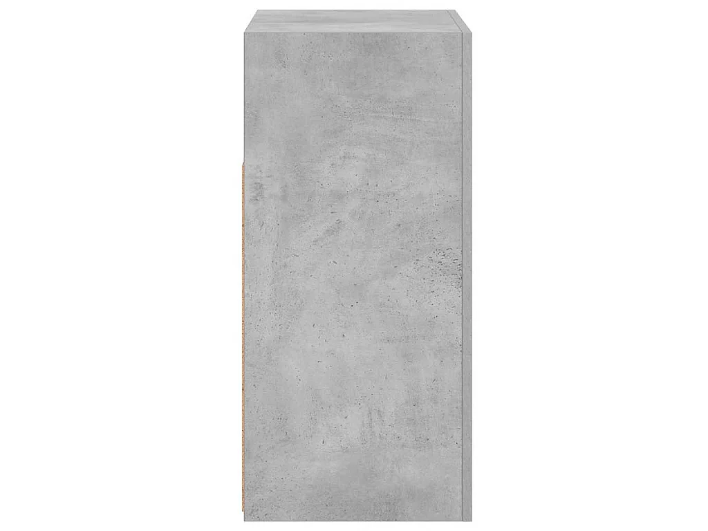 Credenza con Luci LED Grigio Cemento 80x35x75 cm