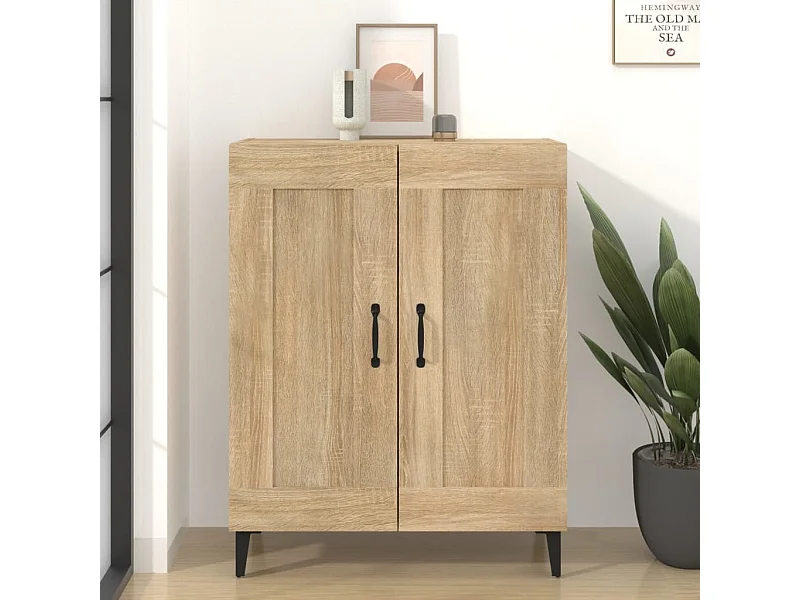 Dressoir 69,5x34x90 cm bewerkt hout sonoma eikenkleurig