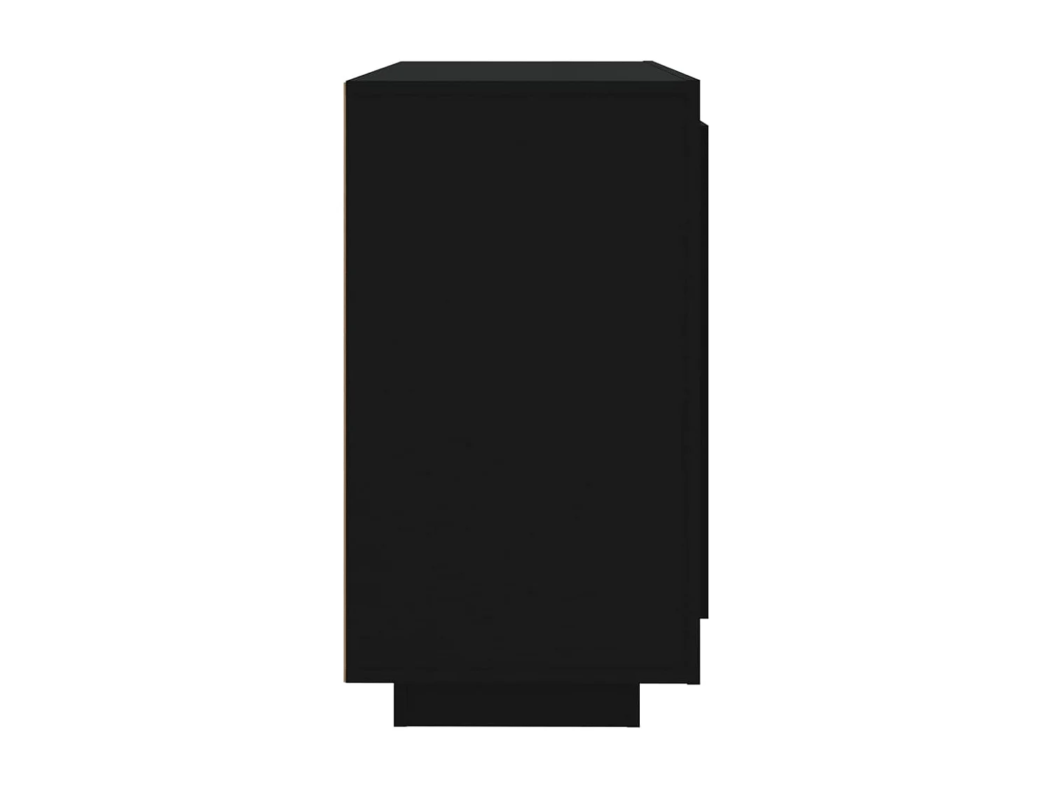 Buffet Noir 80x40x75 cm Bois d'ingénierie