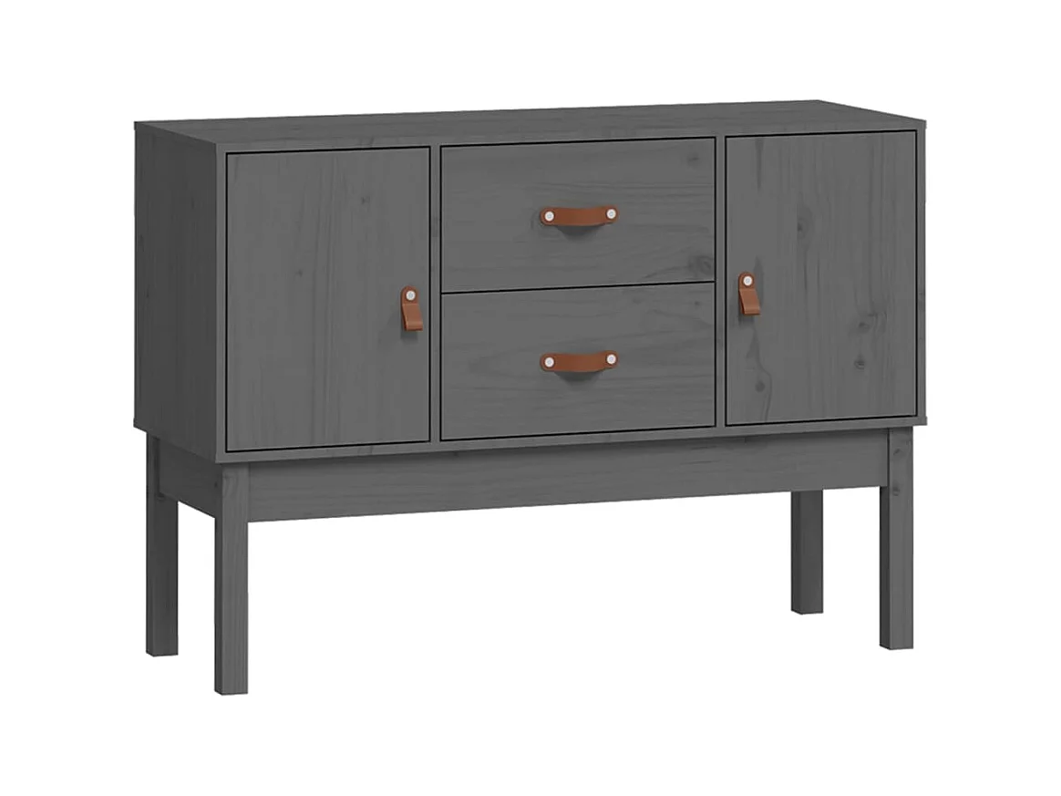 Buffet Gris 110x40x78 cm Bois massif de pin