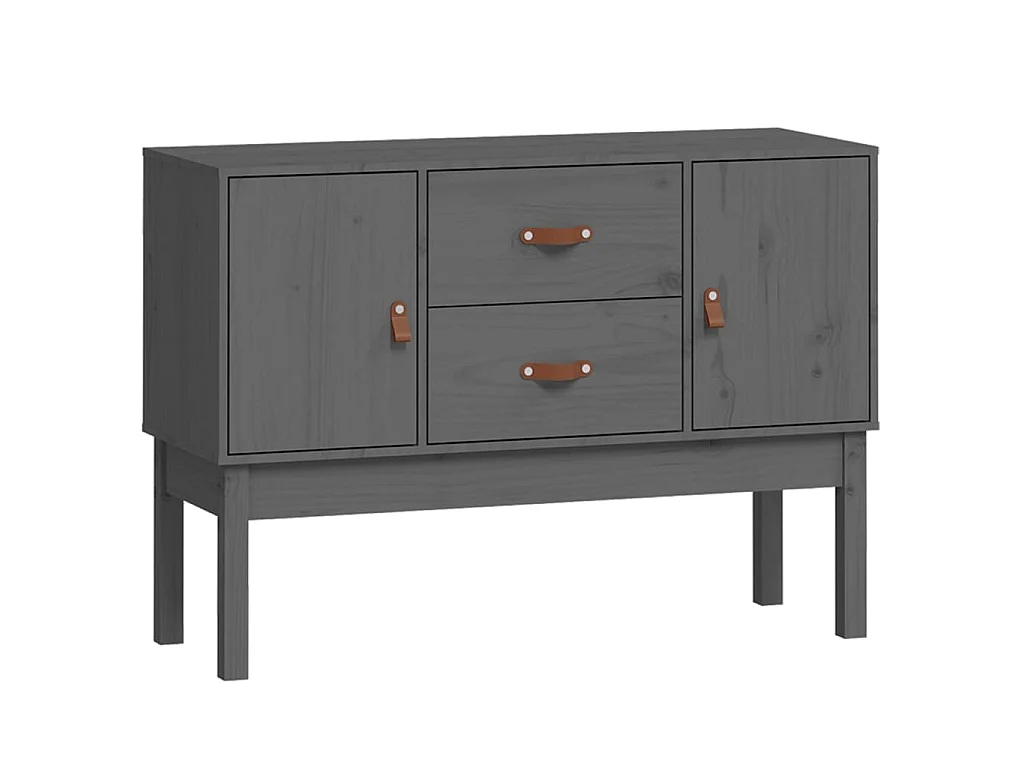 Buffet Gris 110x40x78 cm Bois massif de pin