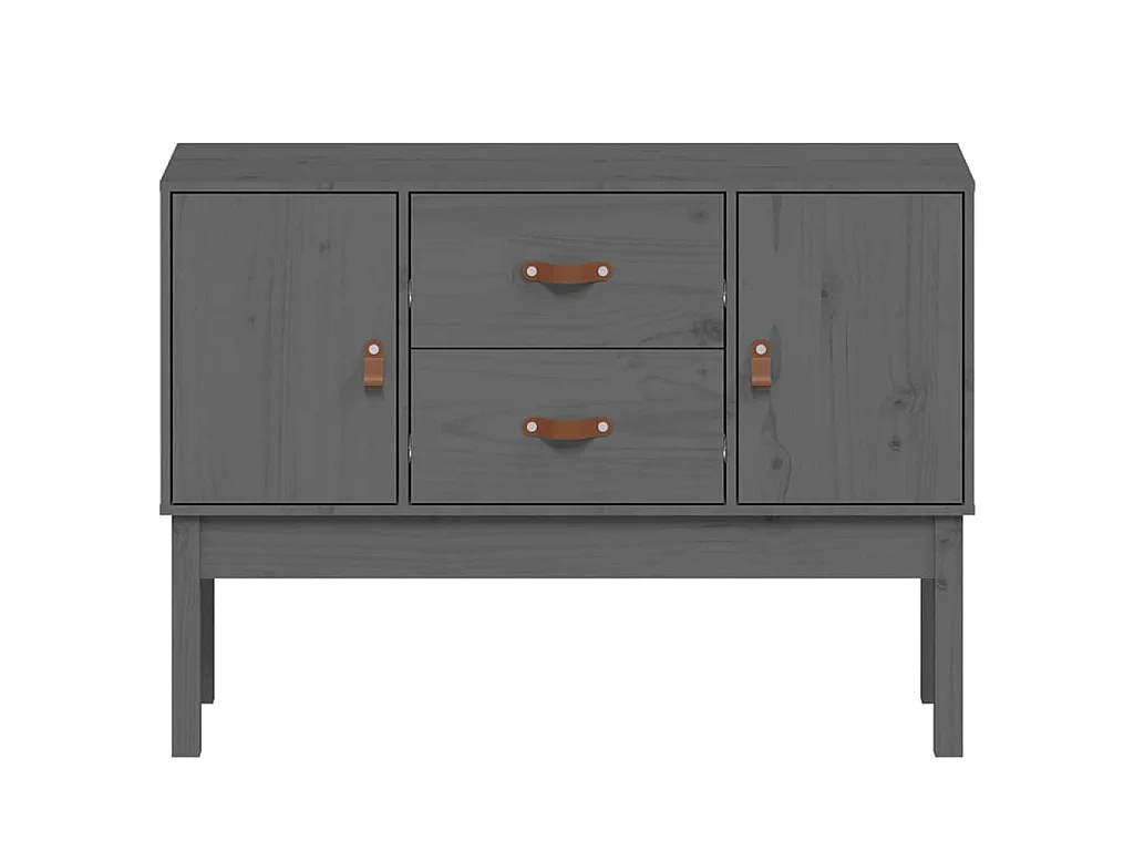 Buffet Gris 110x40x78 cm Bois massif de pin
