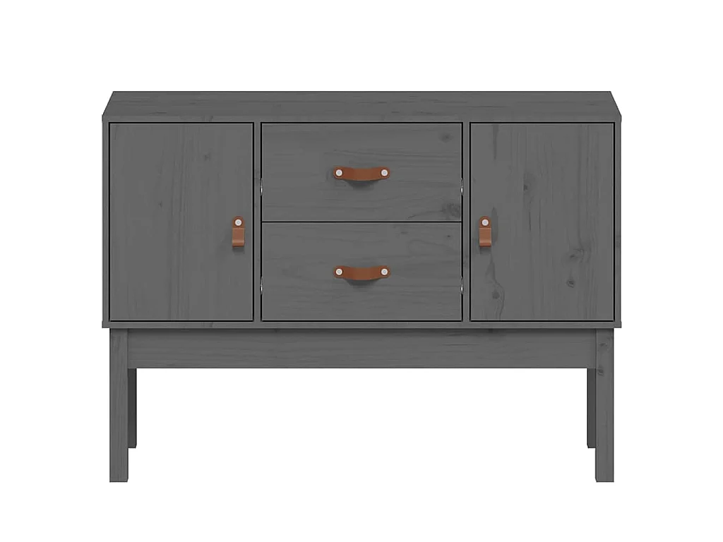 Dressoir 110x40x78 cm massief grenenhout grijs