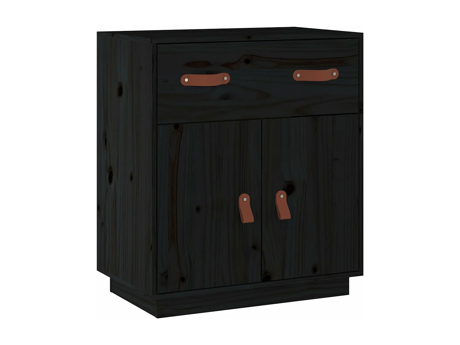 Dressoir 65,5x40x75 cm massief grenenhout zwart
