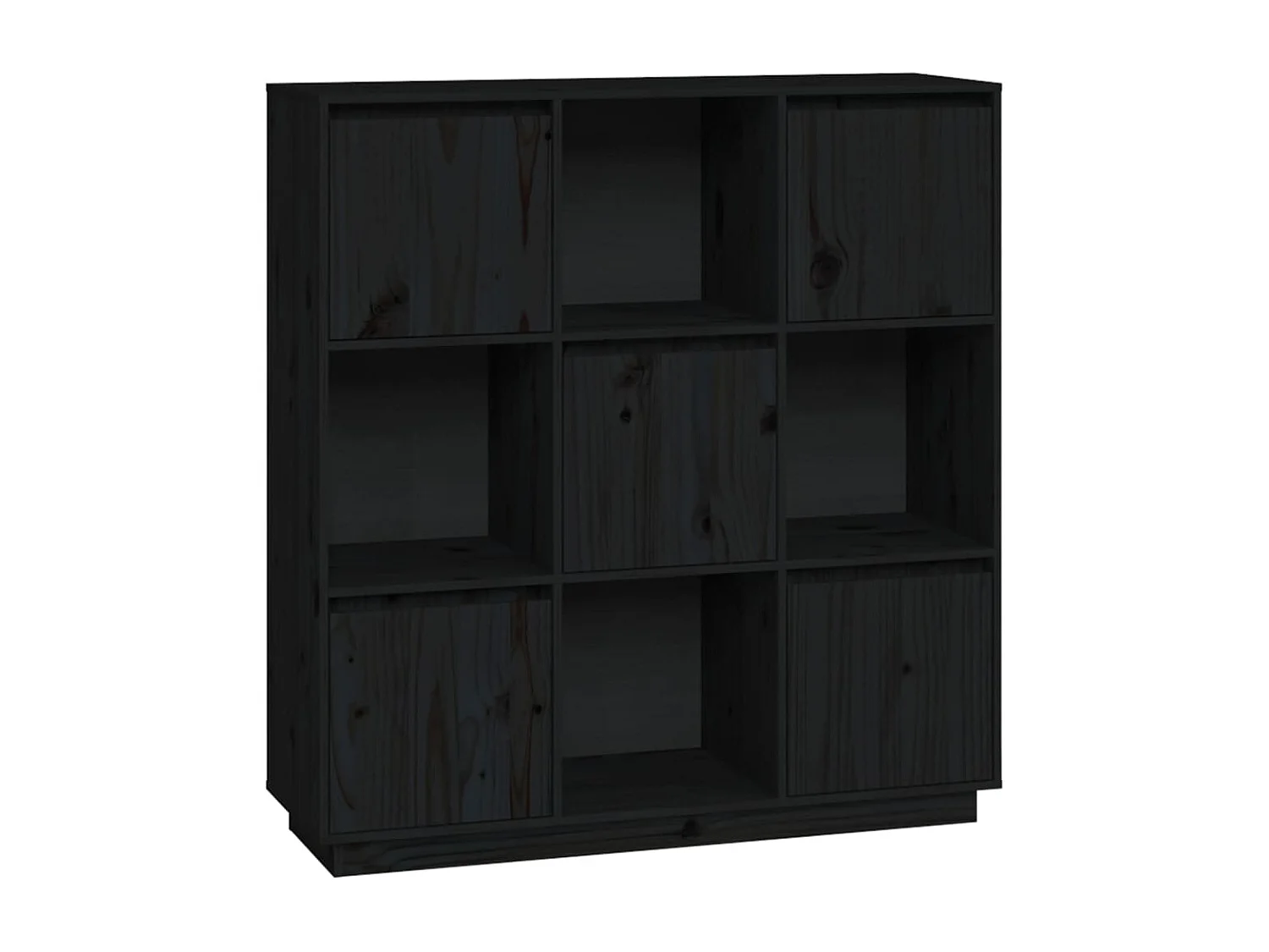 Aparador alto 110,5x35x117 cm pinho maciço preto