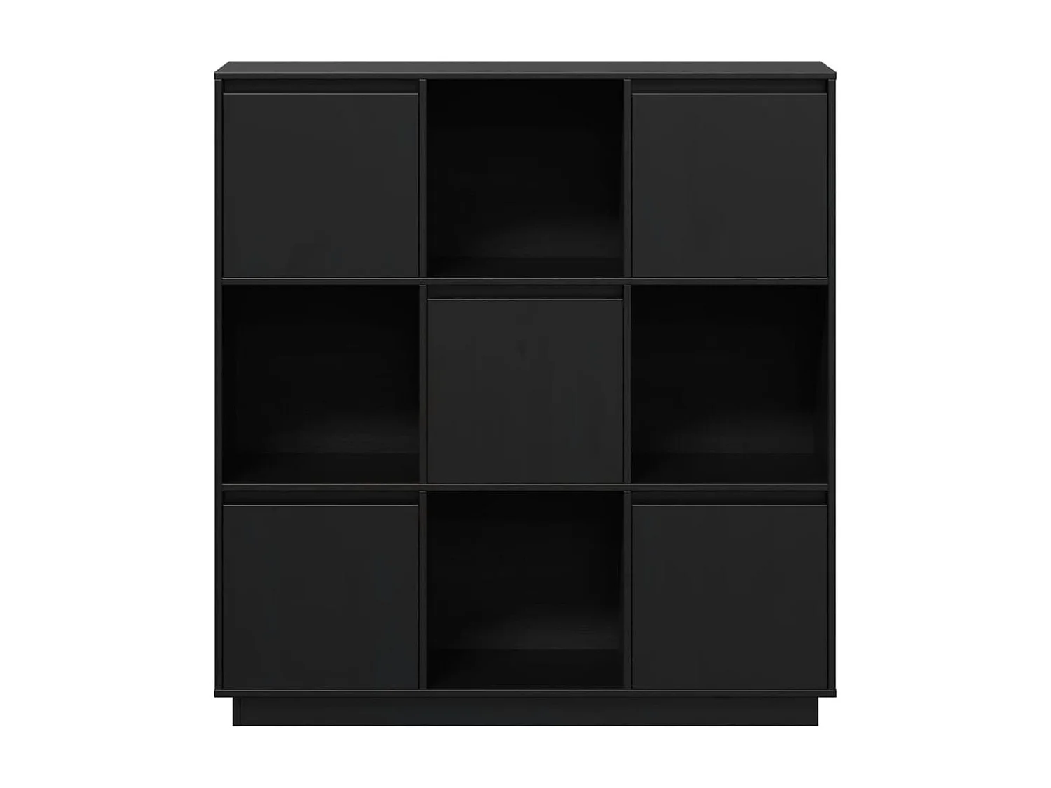 Aparador alto 110,5x35x117 cm pinho maciço preto